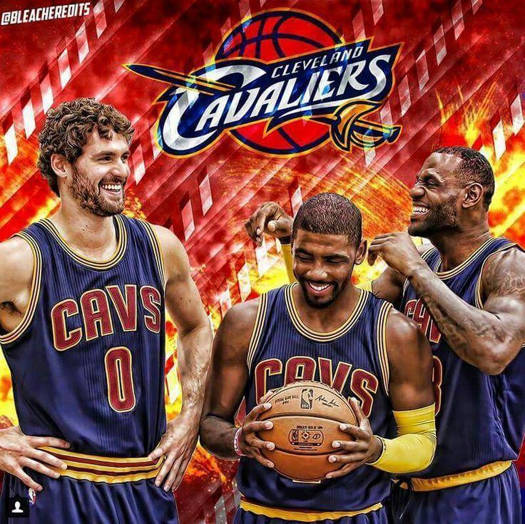 Kevin Love, Kyrie Irving and Lebron James. Lebron James