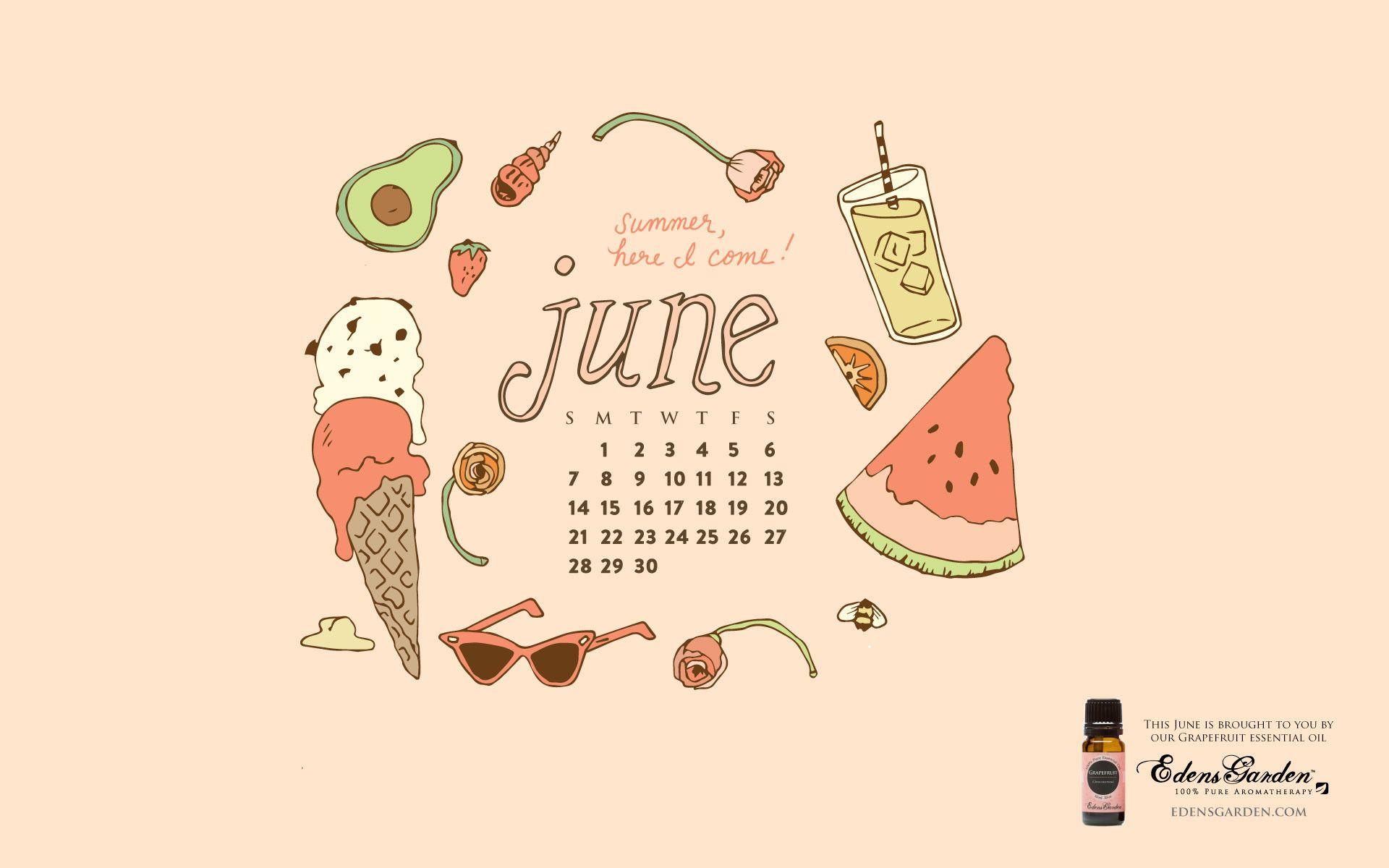 Free June Desktop Wallpaper