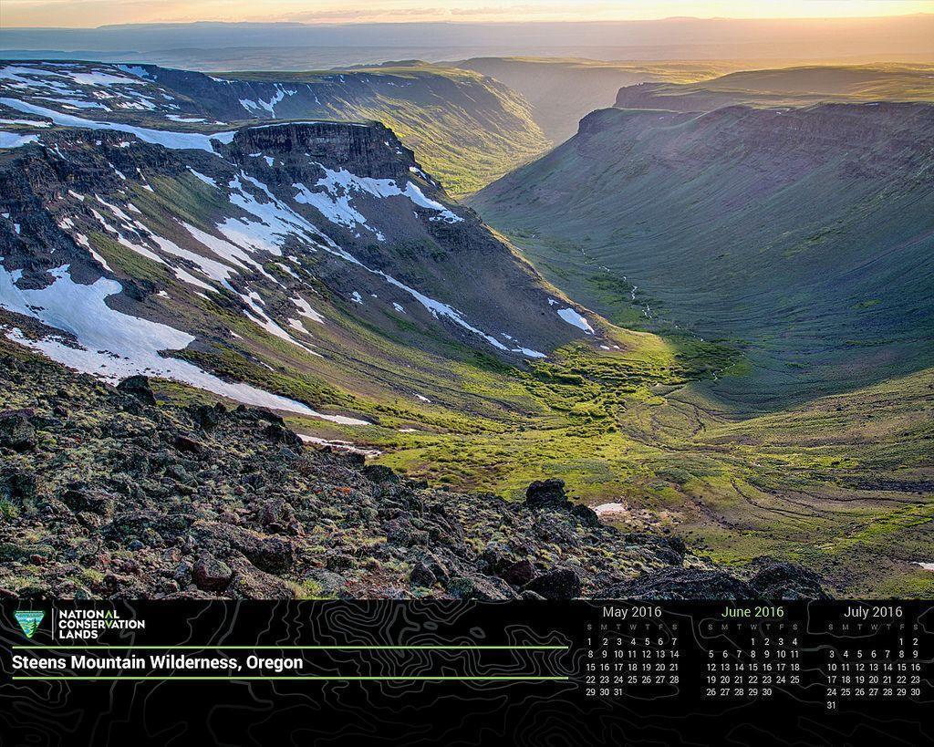 June 2016 Calendar in Honor of #conservationlands15: Desktop
