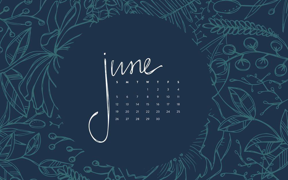 Desktop Wallpaper: June 2016 Calendar