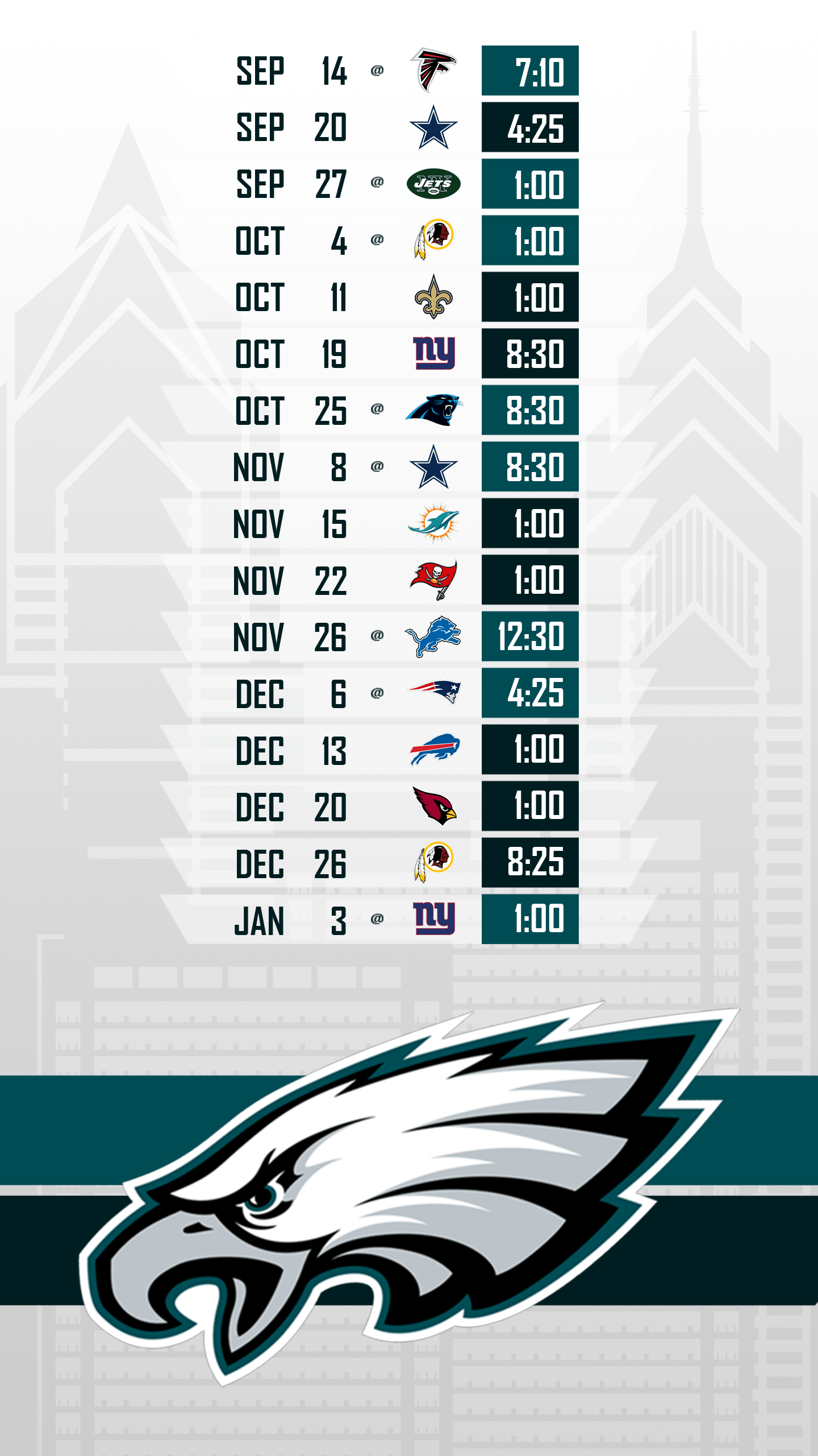 Philadelphia Eagles 2016 Schedule Wallpapers Wallpaper Cave