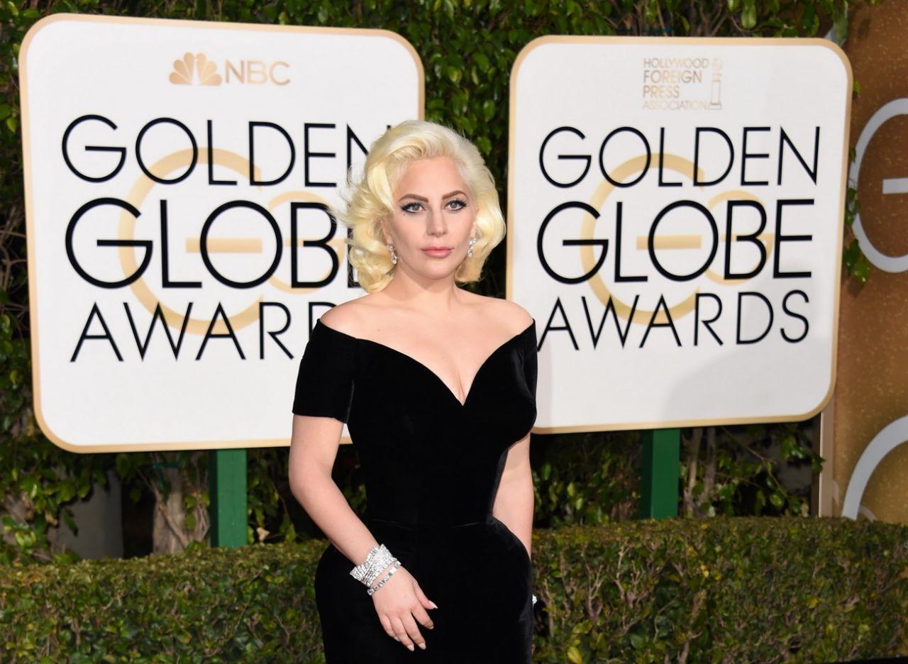 Lady Gaga Globo de Ouro 2016; imagens