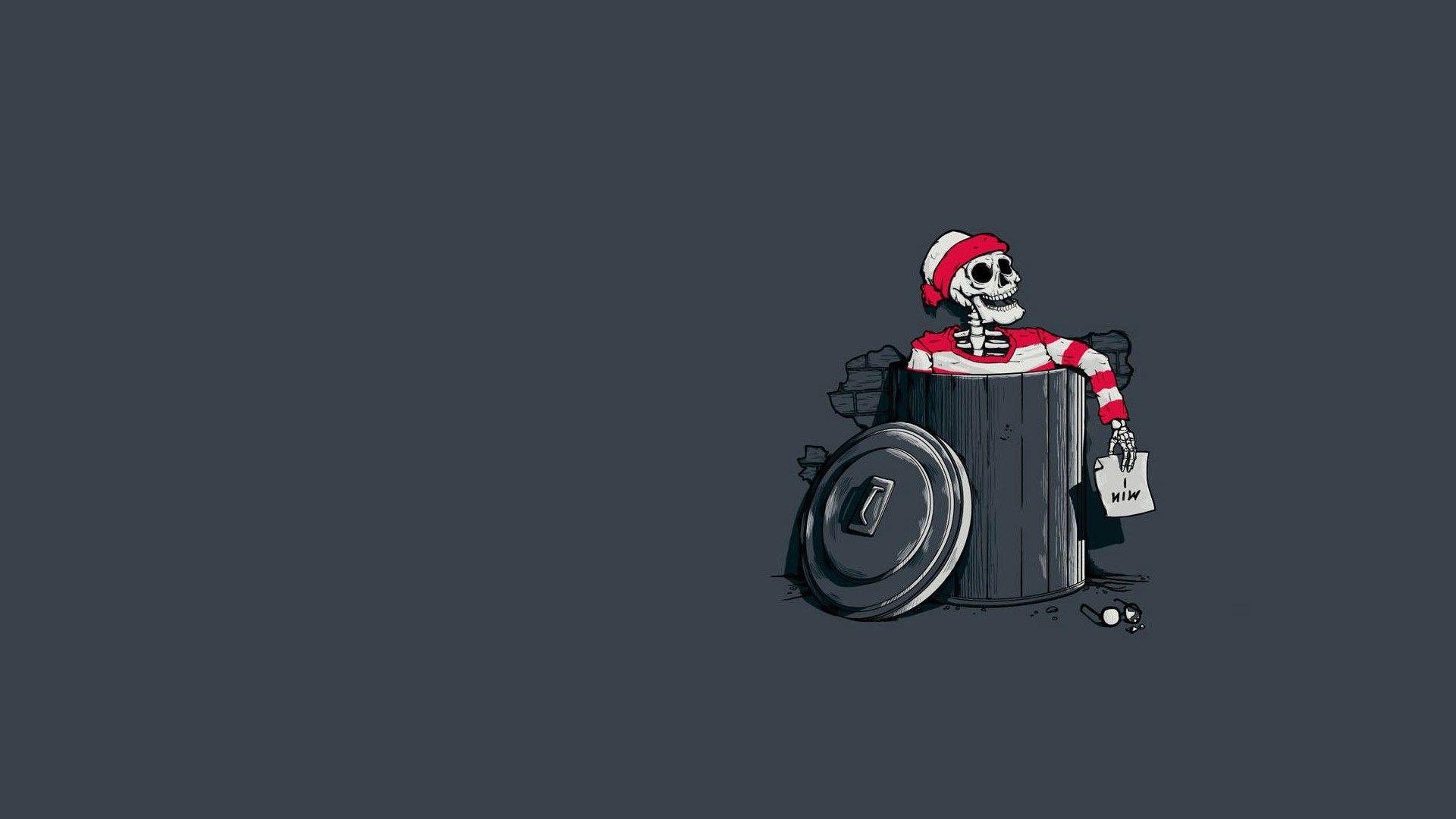 simple, Waldo, Humor, Skeleton Wallpaper HD / Desktop and Mobile