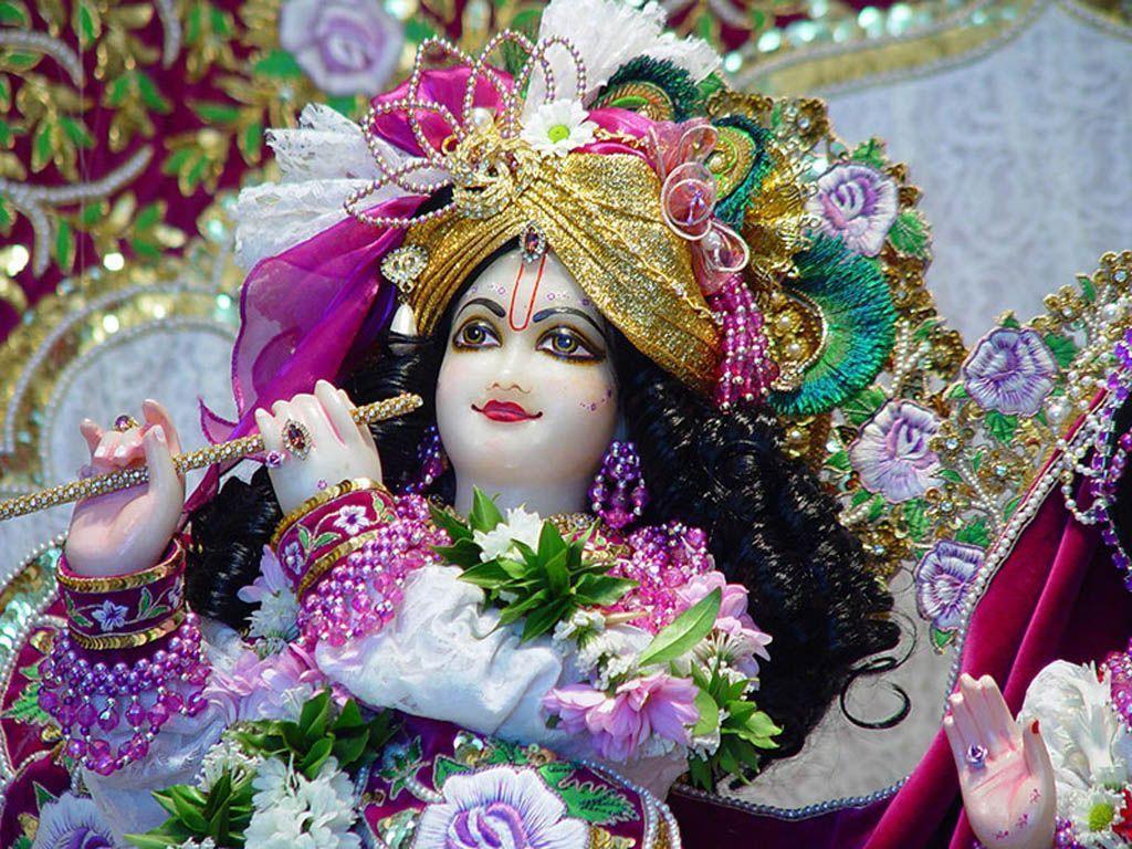 Lord Krishna Vibrant Dress HD Wallpaper. God Wallpaper Photo
