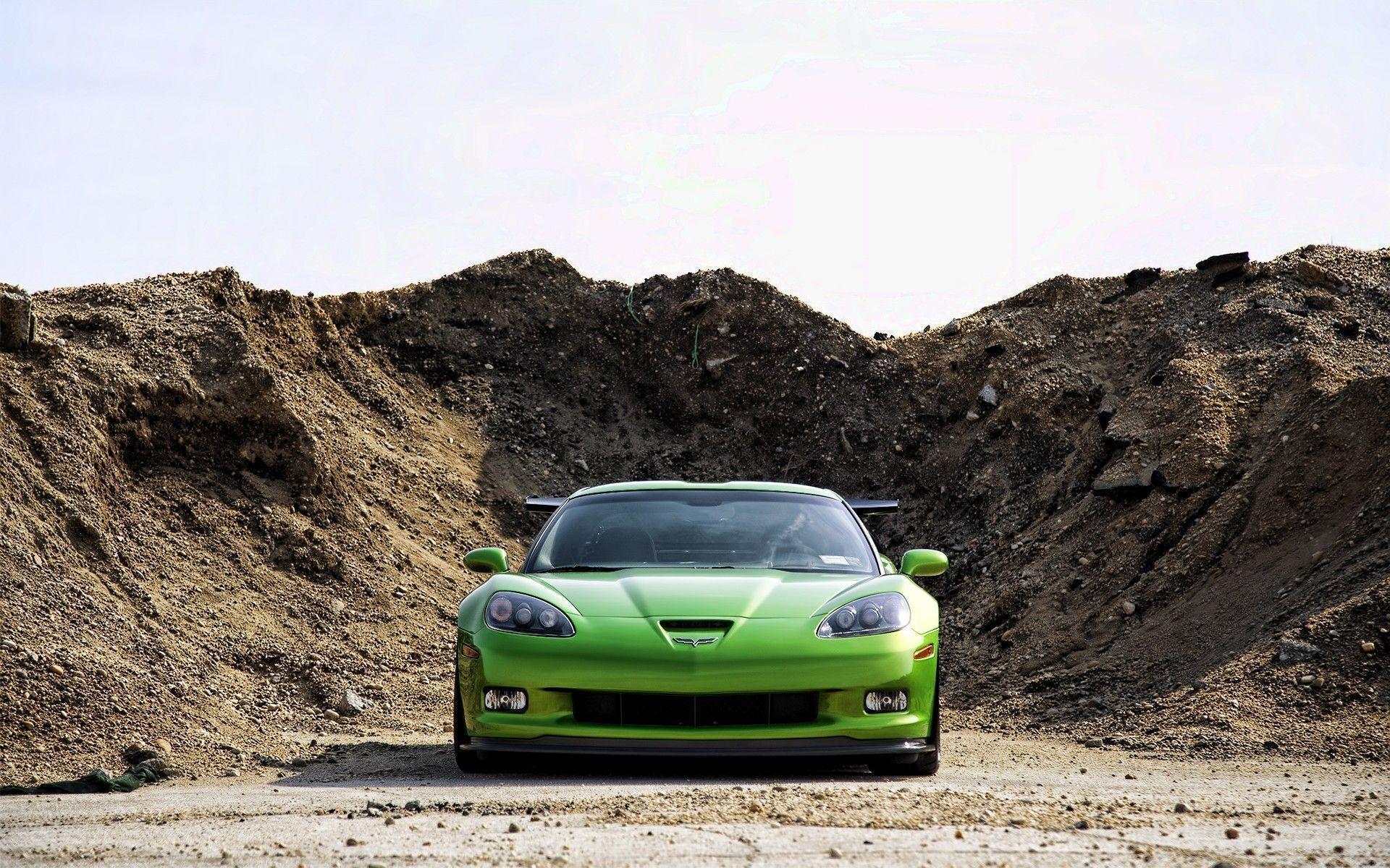 Download the Bright Green Corvette Wallpaper, Bright Green