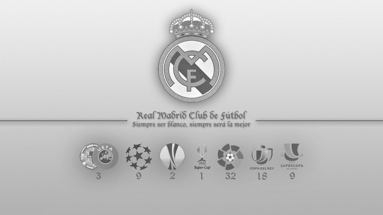 Real Madrid, Soccer, Simple, Gray Background Wallpaper HD