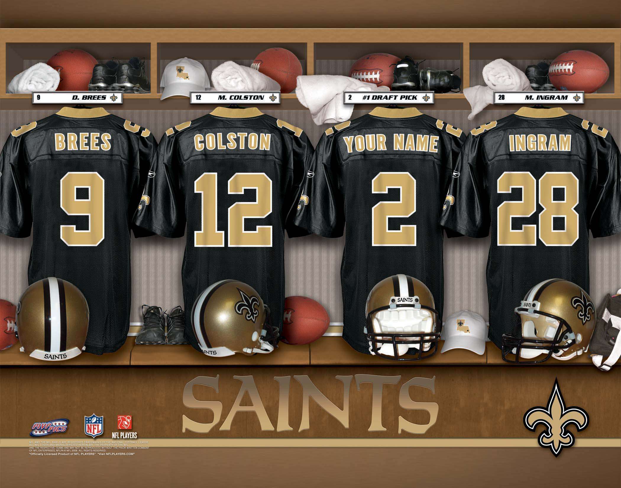 New Orleans Saints Uniform Wallpaper, Size: 2100x1650