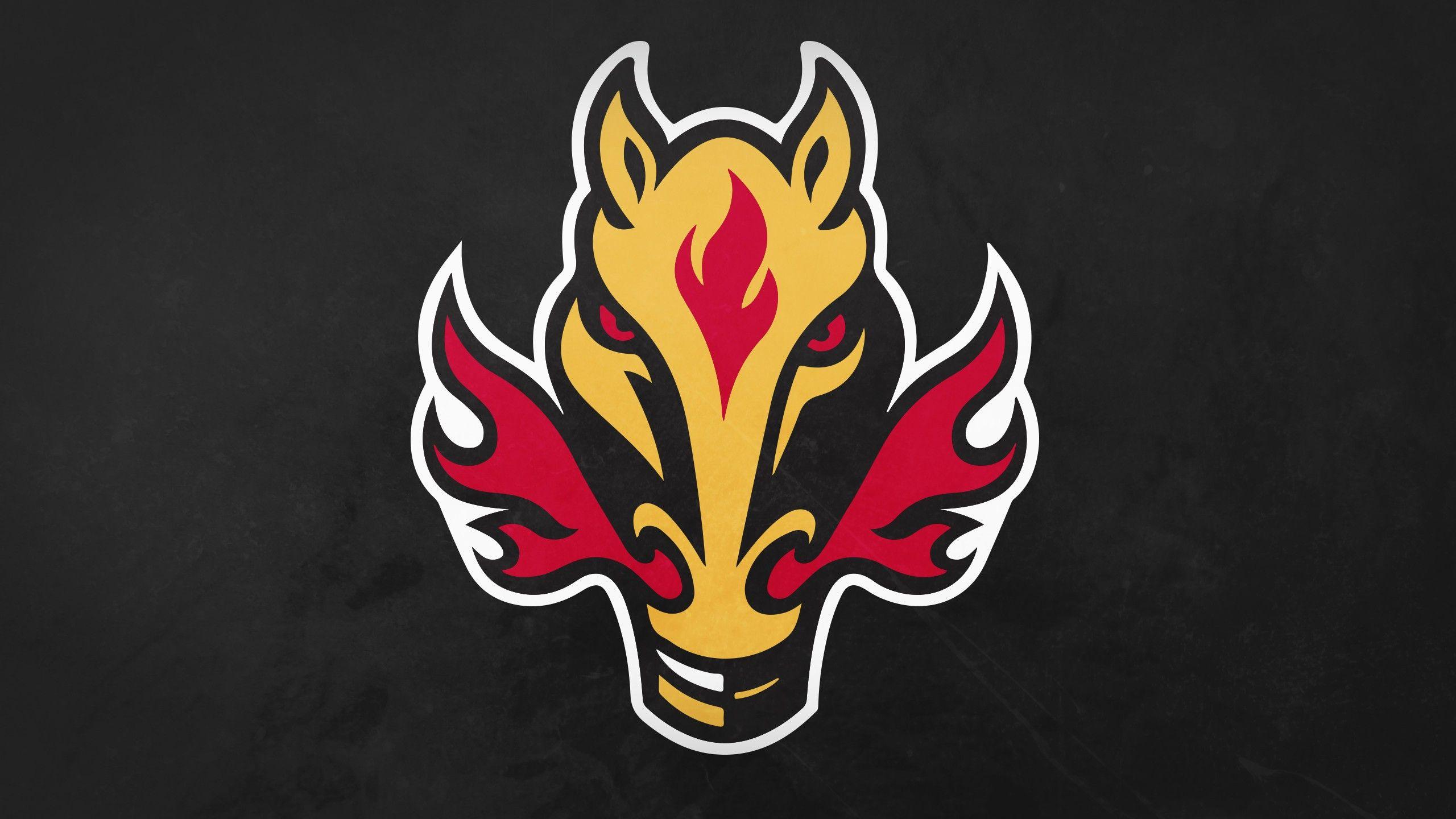 NHL Calgary Flames Logo Black wallpaper HD 2016 in Hockey