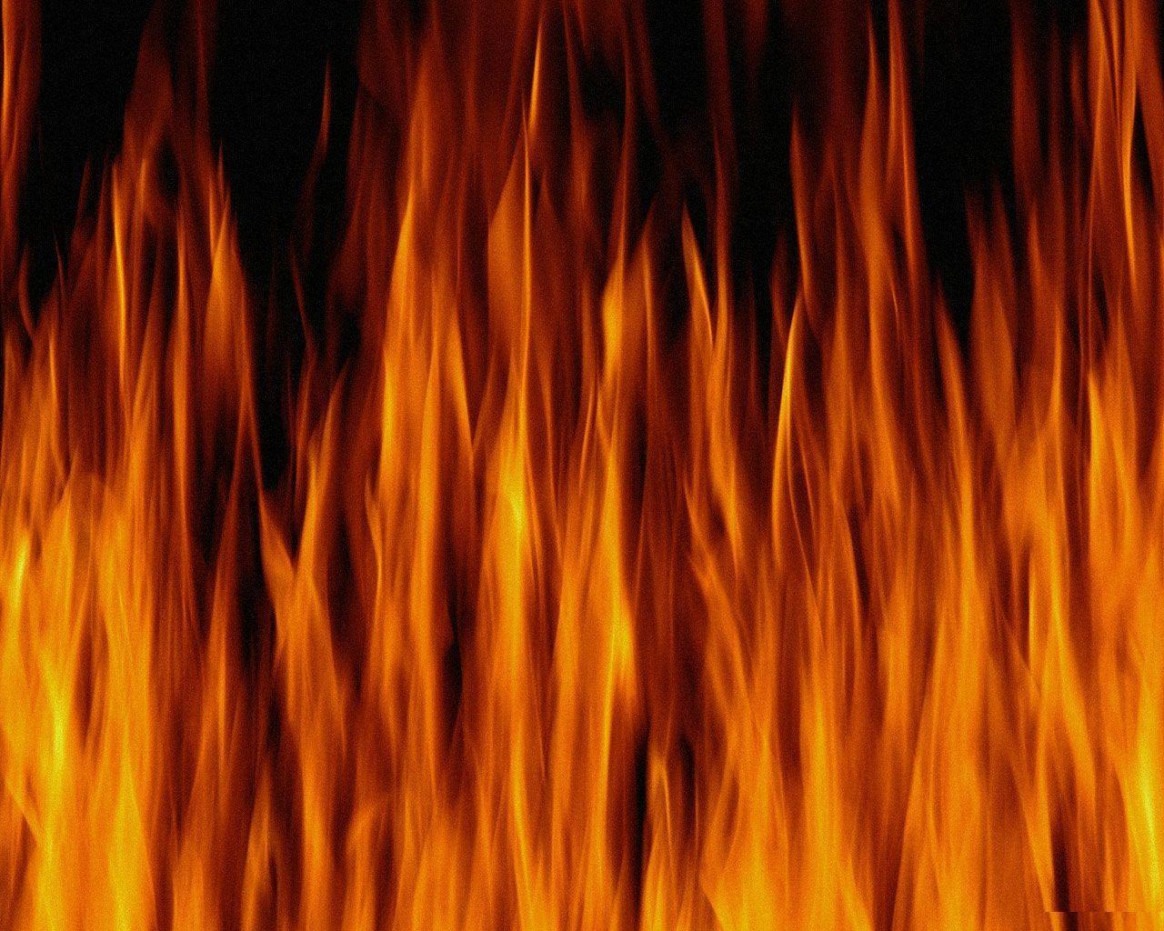 Flames in Fireplace Wallpaper HD Image