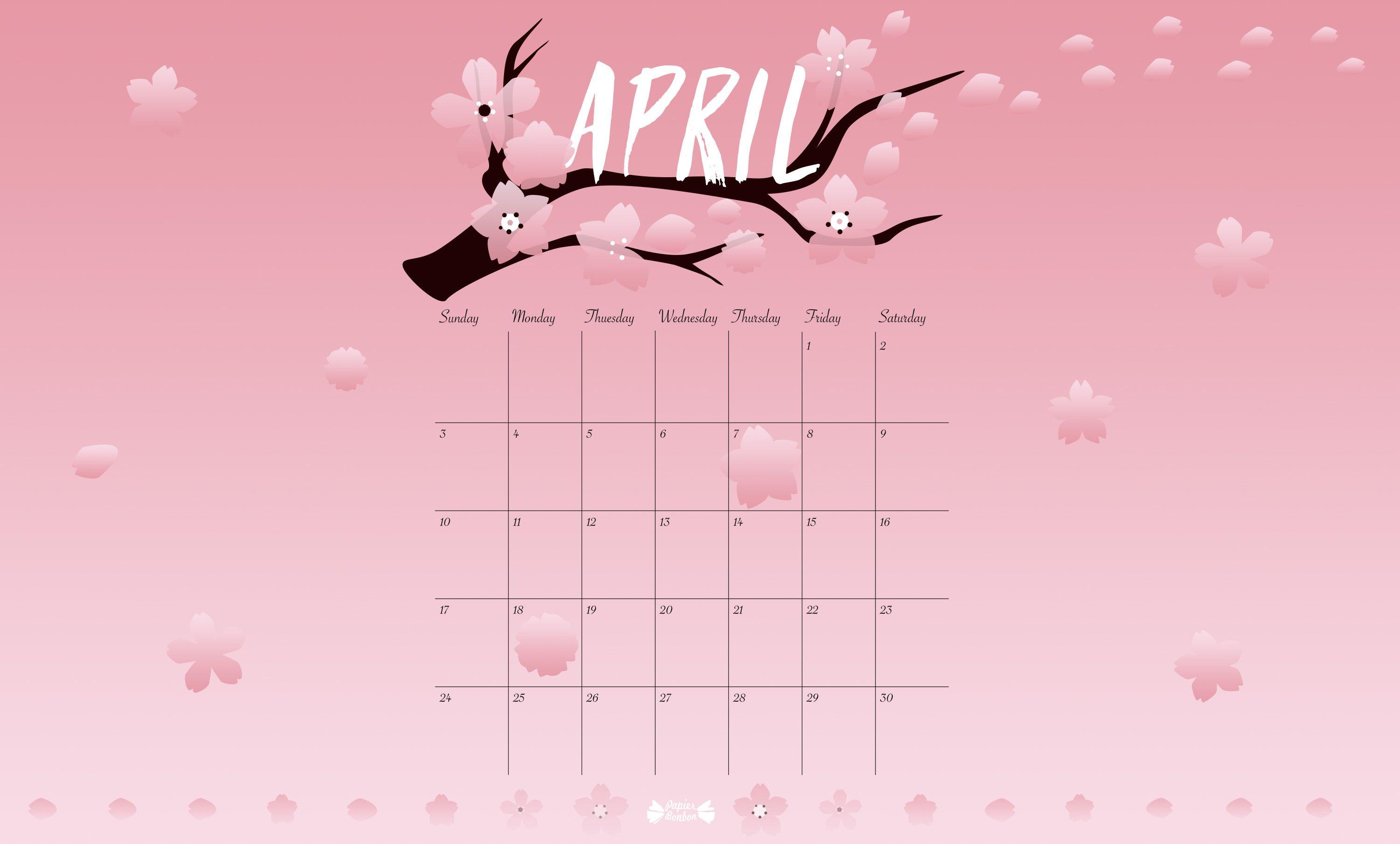 April Printable calendar