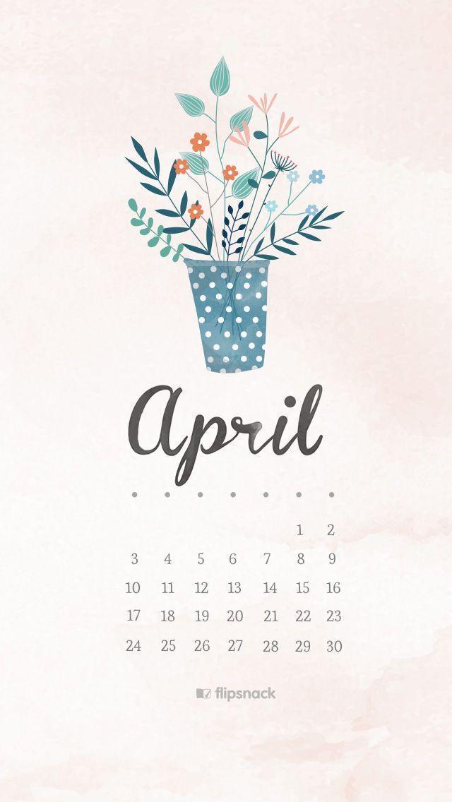 April 2016 free calendar wallpaper