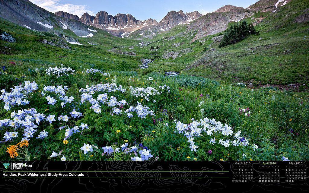April 2016 Calendar in Honor of #conservationlands15: Desktop