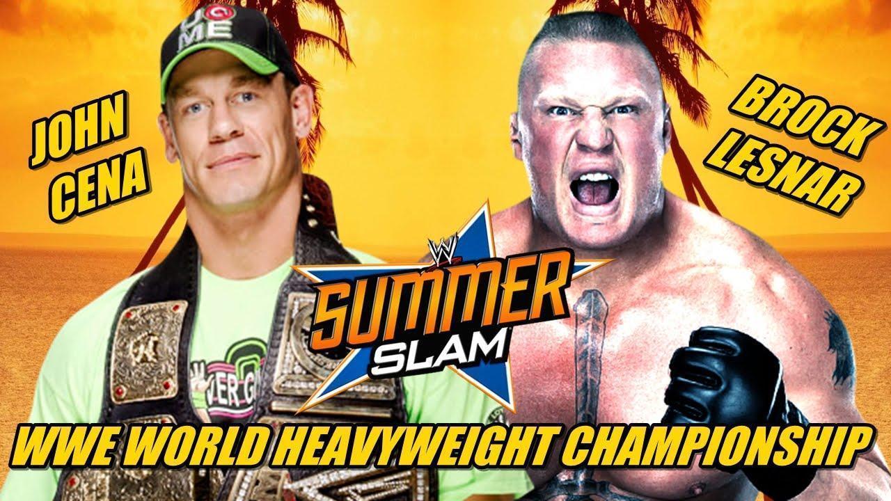 Wwe Summerslam John Cena Vs Brock Lesnar Youtube