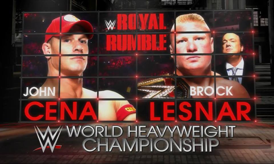 WWE ROYAL RUMBLE JOHN CENA VS BROCK LESNAR
