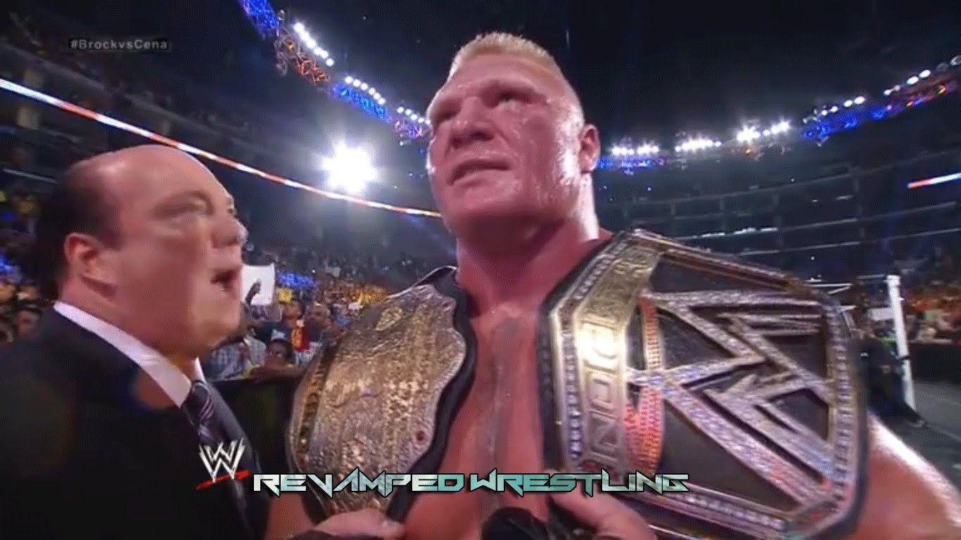 Brock Lesnar vs John Cena vs Seth Rollins Triple Threath Match