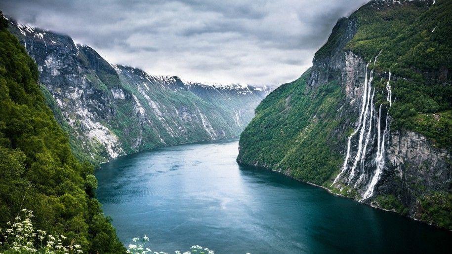 Seven Sisters Waterfall. Norway HD Nature Wallpaper