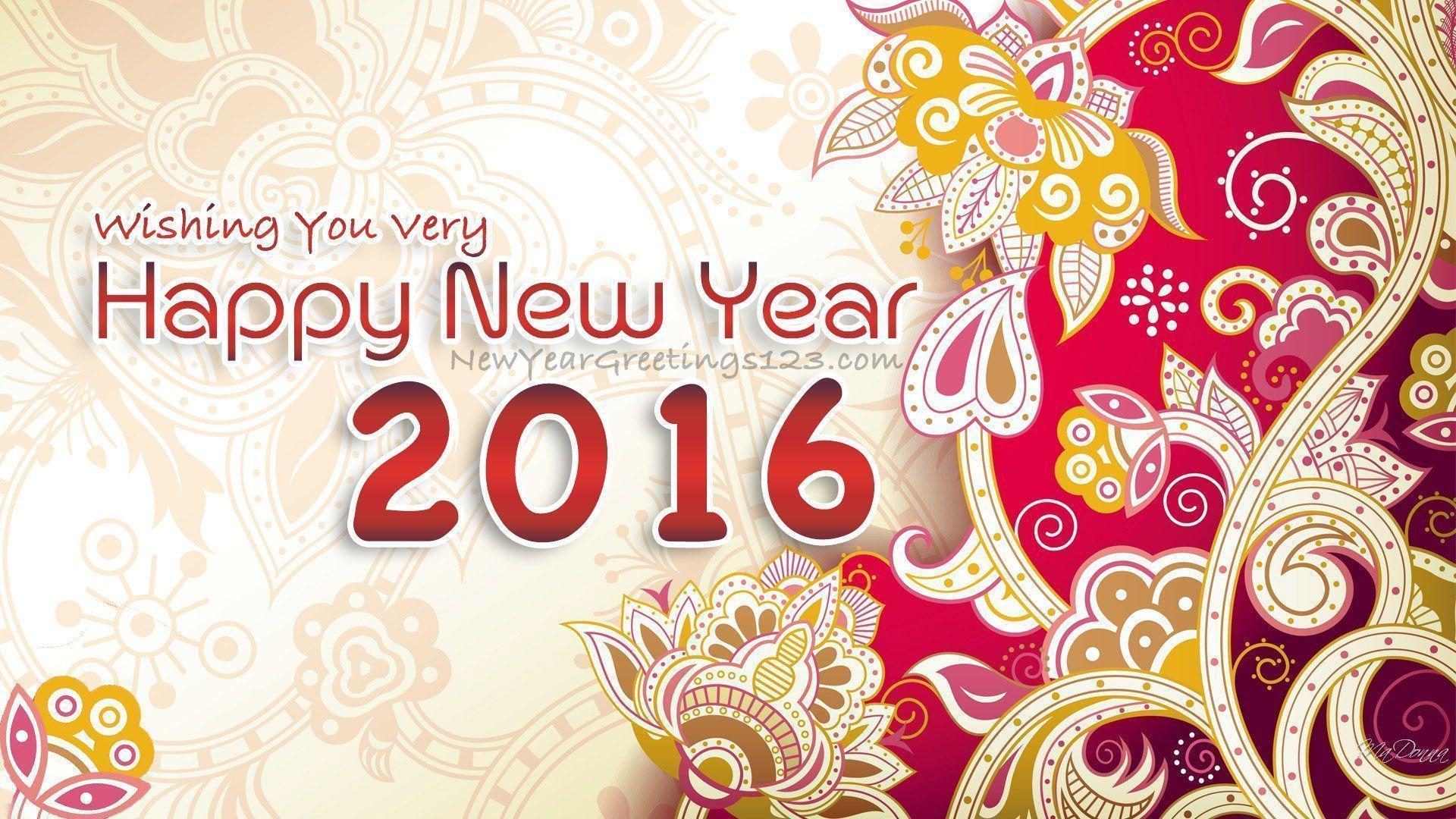 Happy New Year 2016 Greetings HD Wallpaper