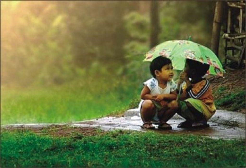 childrens rainy HD mobile wallpaper