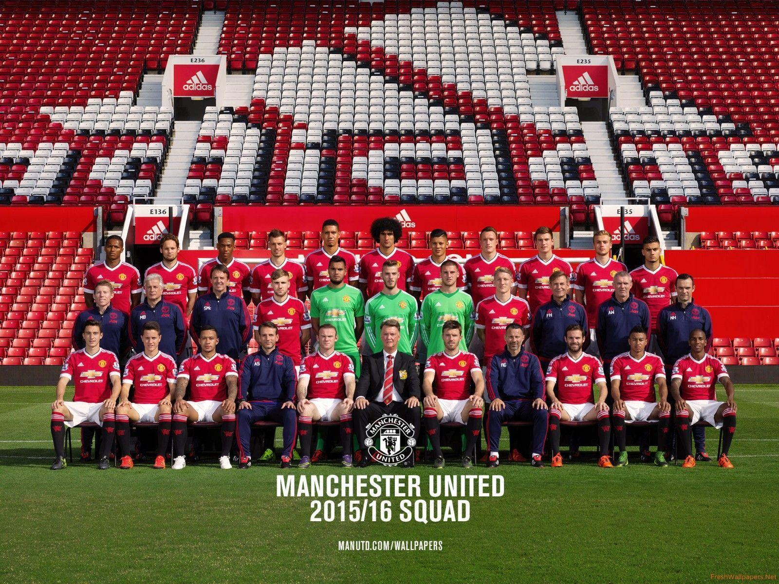 Manchester United 2015 16 Official Squad Wallpaper