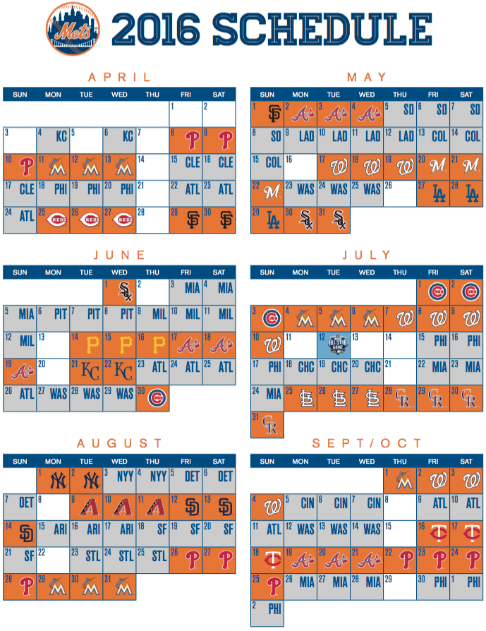 Mets&; 2016 schedule released&; Avenue