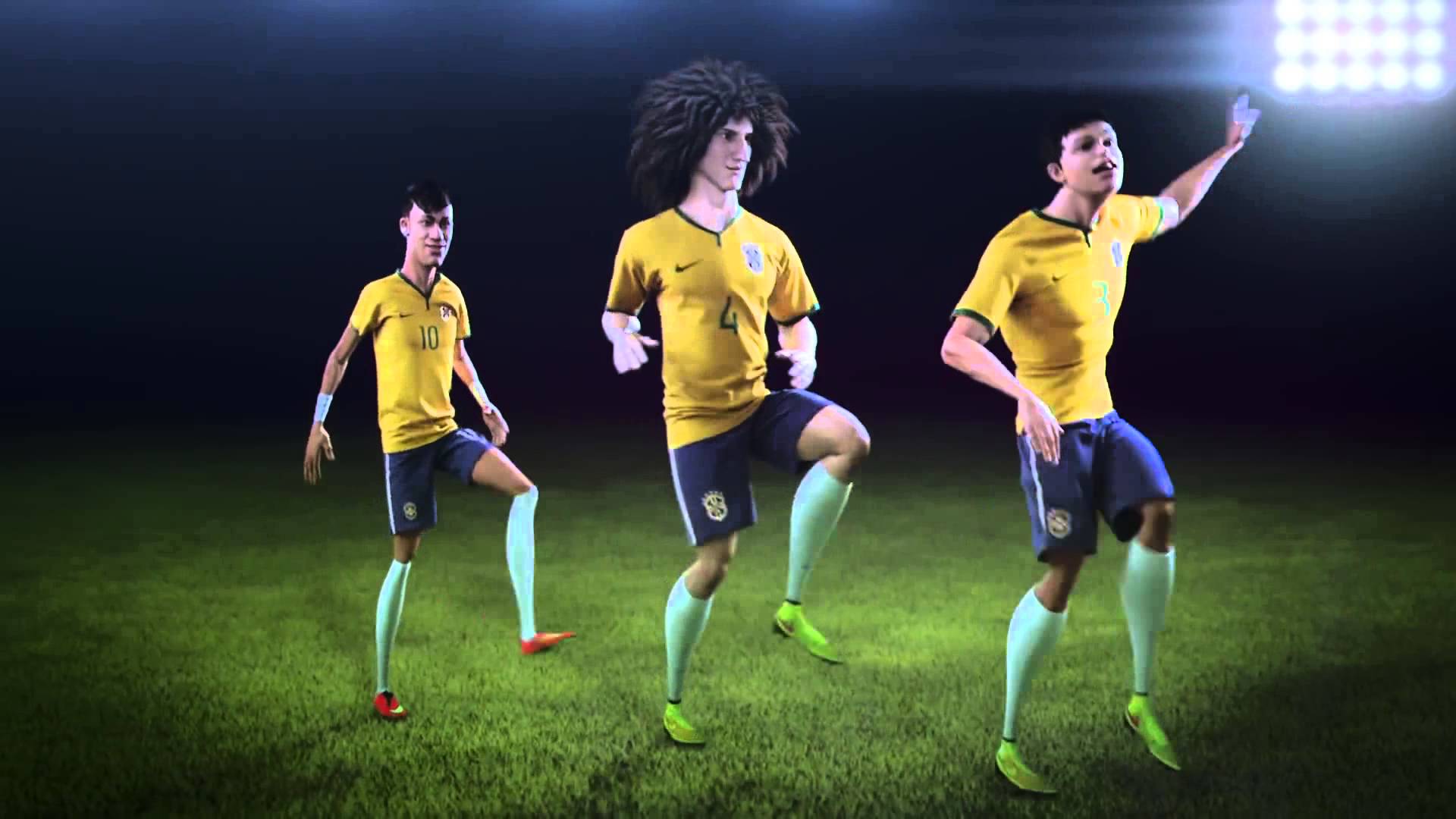 David Luiz in Brasilian style with Neymar Jr
