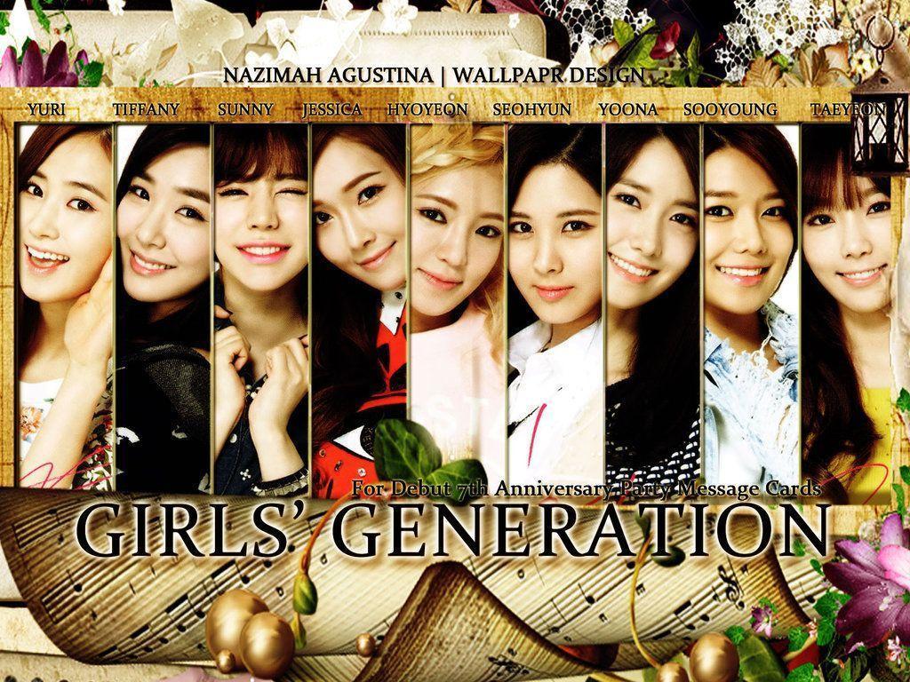 PSD File SNSD for 7th Debut Party Wallpaper