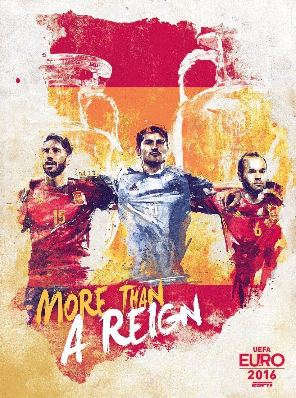 Spain ESPN UEFA Euro 2016 Poster Wallpapers