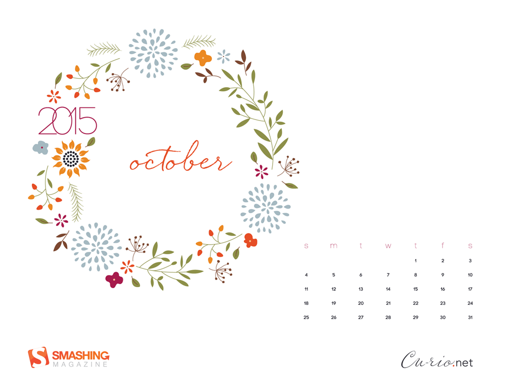 Desktop Wallpaper Calendars: October 2015