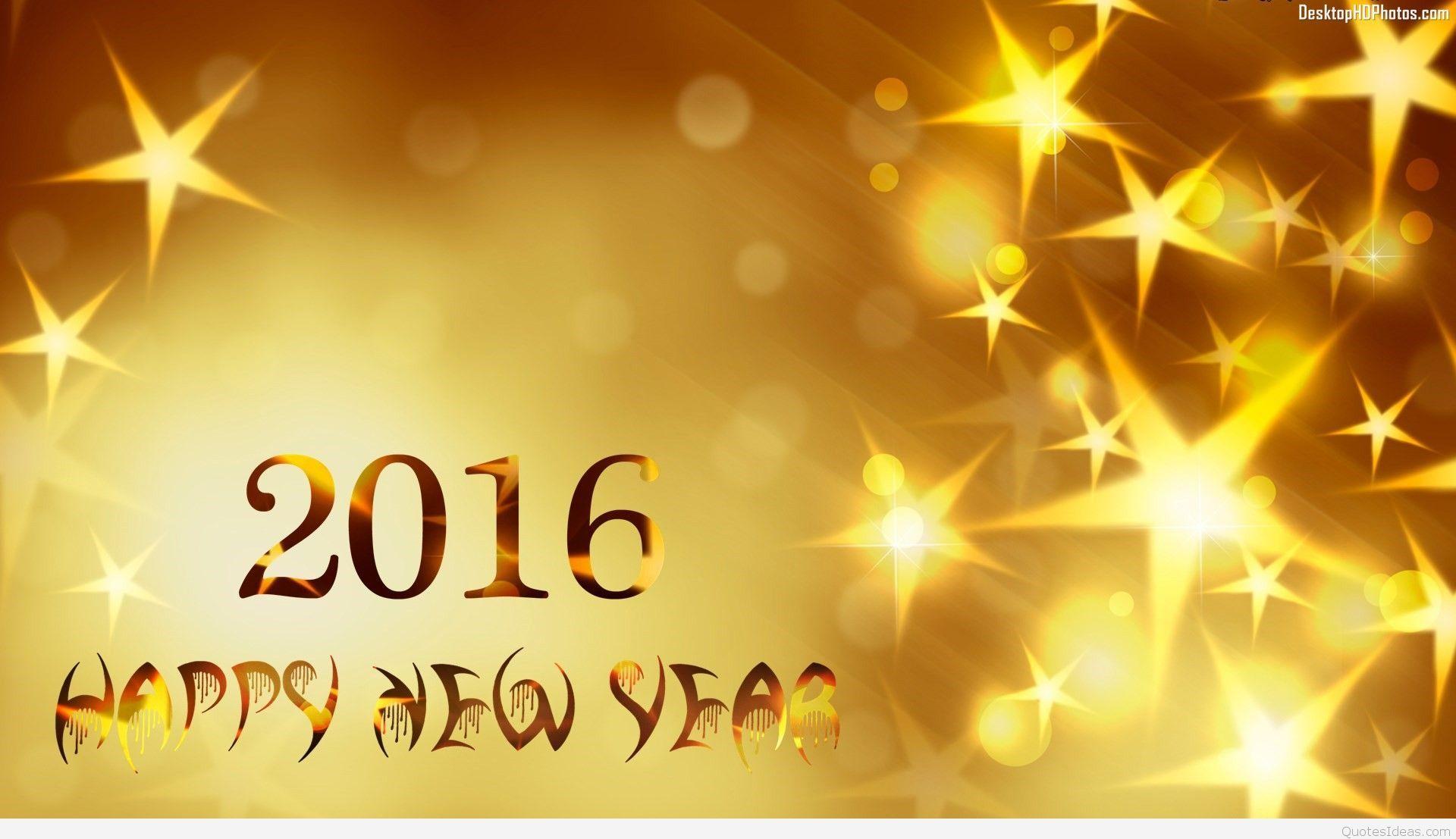 Cute gold Happy New year 2016 wallpaper