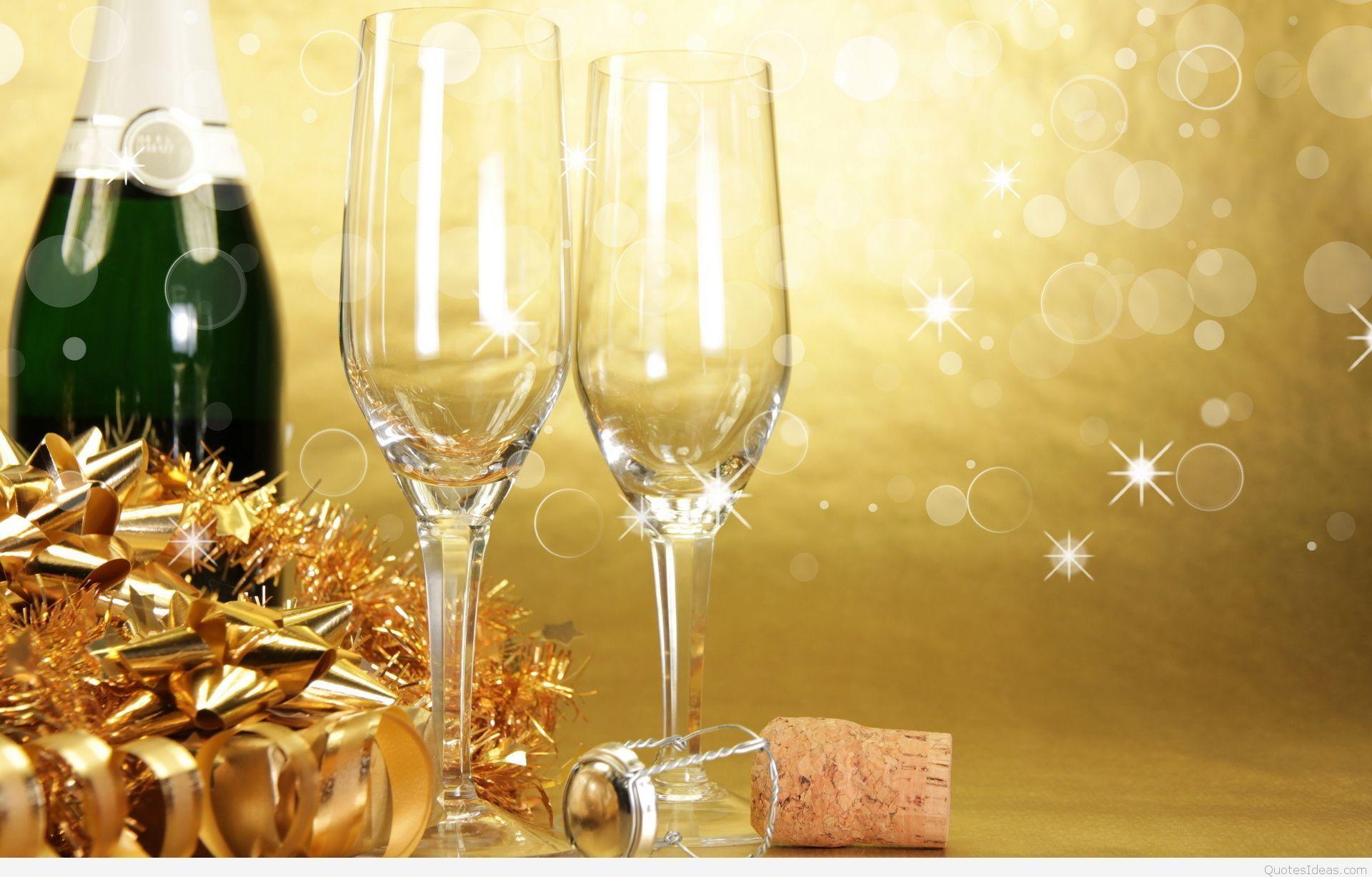 Happy new year champagne