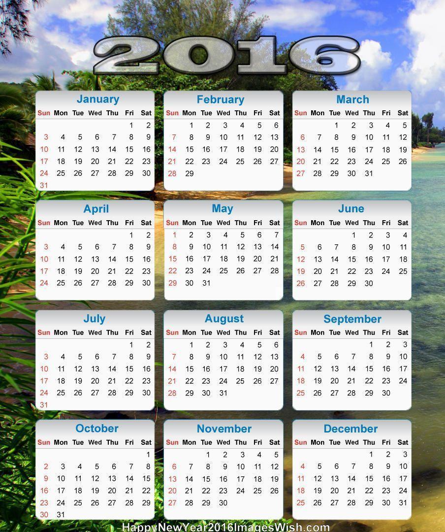 New Year 2016 Calender. Happy New Year 2016 Image Wishes HD