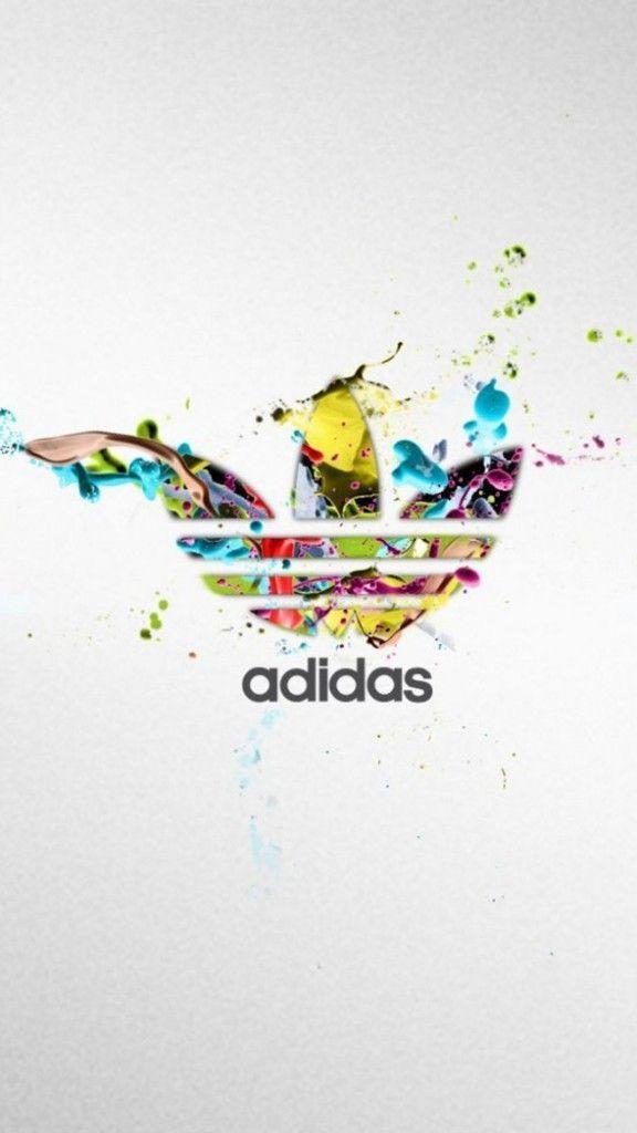 Adidas Colorful Logo Splash Android Wallpaper