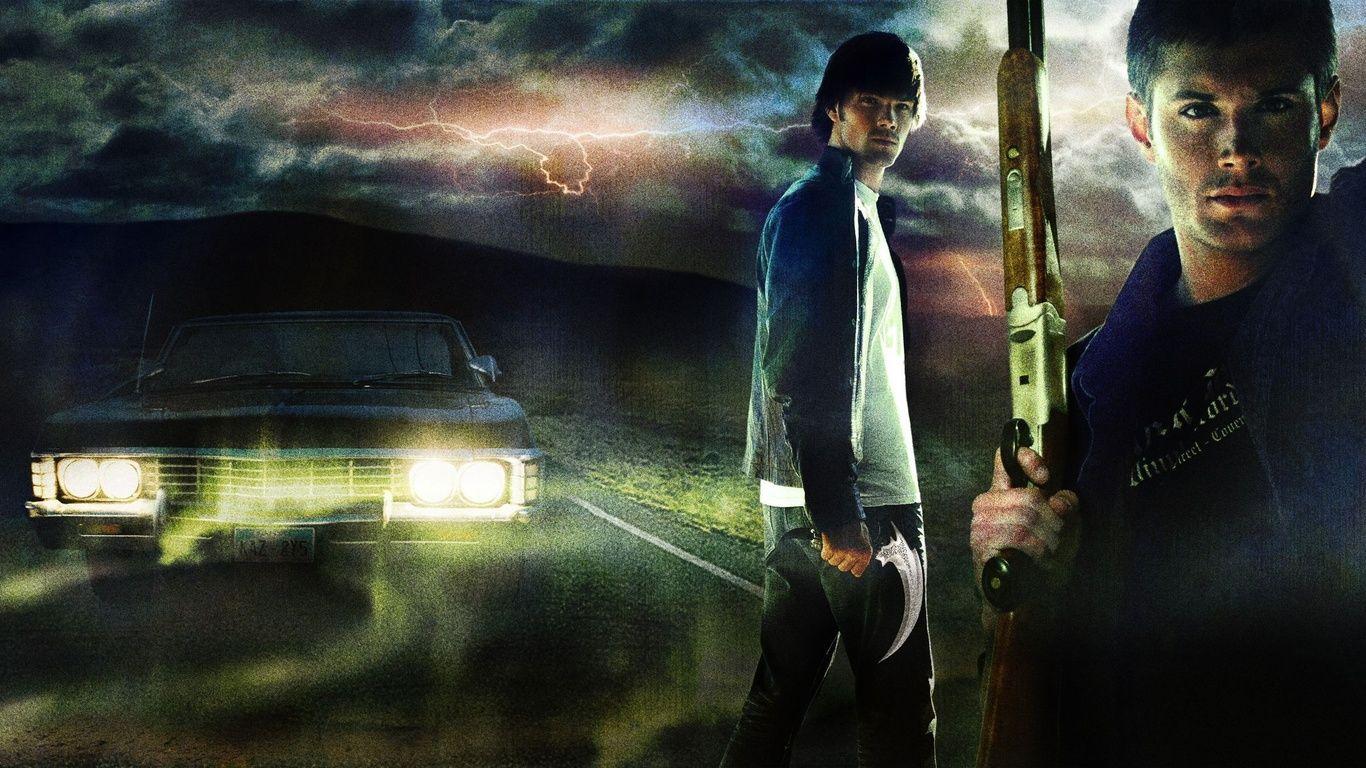 1366x768 Impala, Supernatural, Lights Wallpapers and Pictures