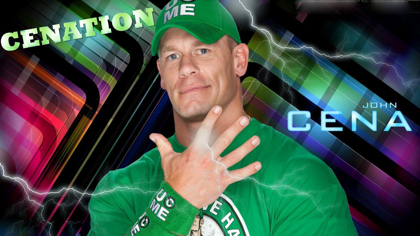 Sports and Players: John Cena Green Wallpaper