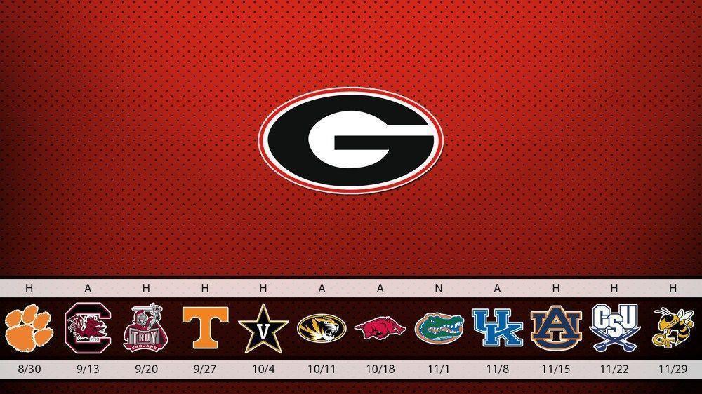 UGA Football Schedule Wallpaper