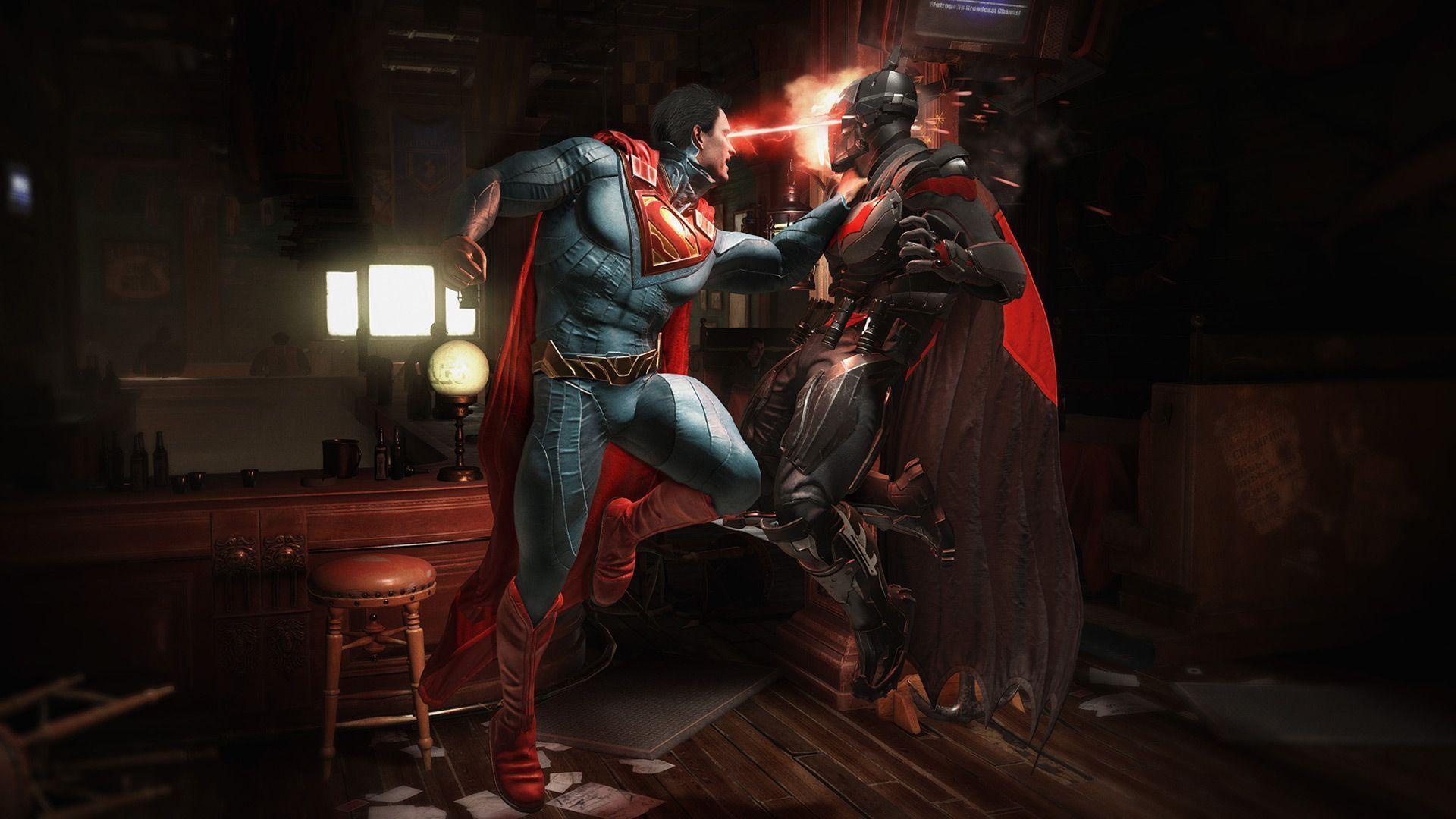 Injustice 2 Batman vs Superman Wallpaper. Games HD Wallpaper