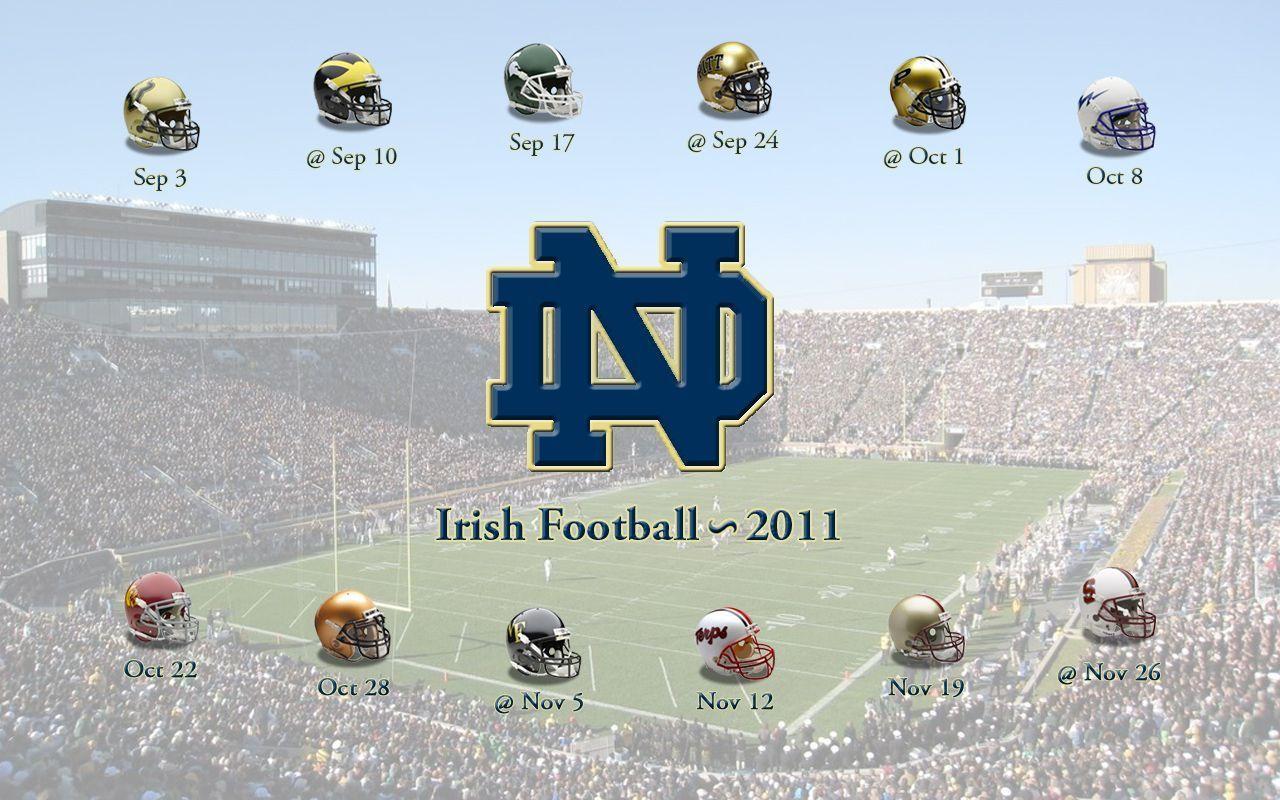 Notre Dame Subway Alumni Station: Notre Dame Wallpaper Schedule -2011