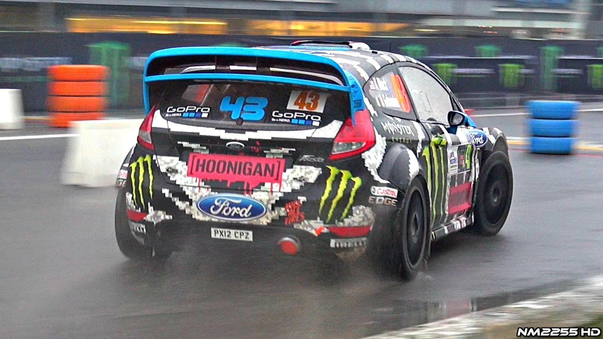 Ken Block Driving and Doing Donuts in his Ford Fiesta WRC