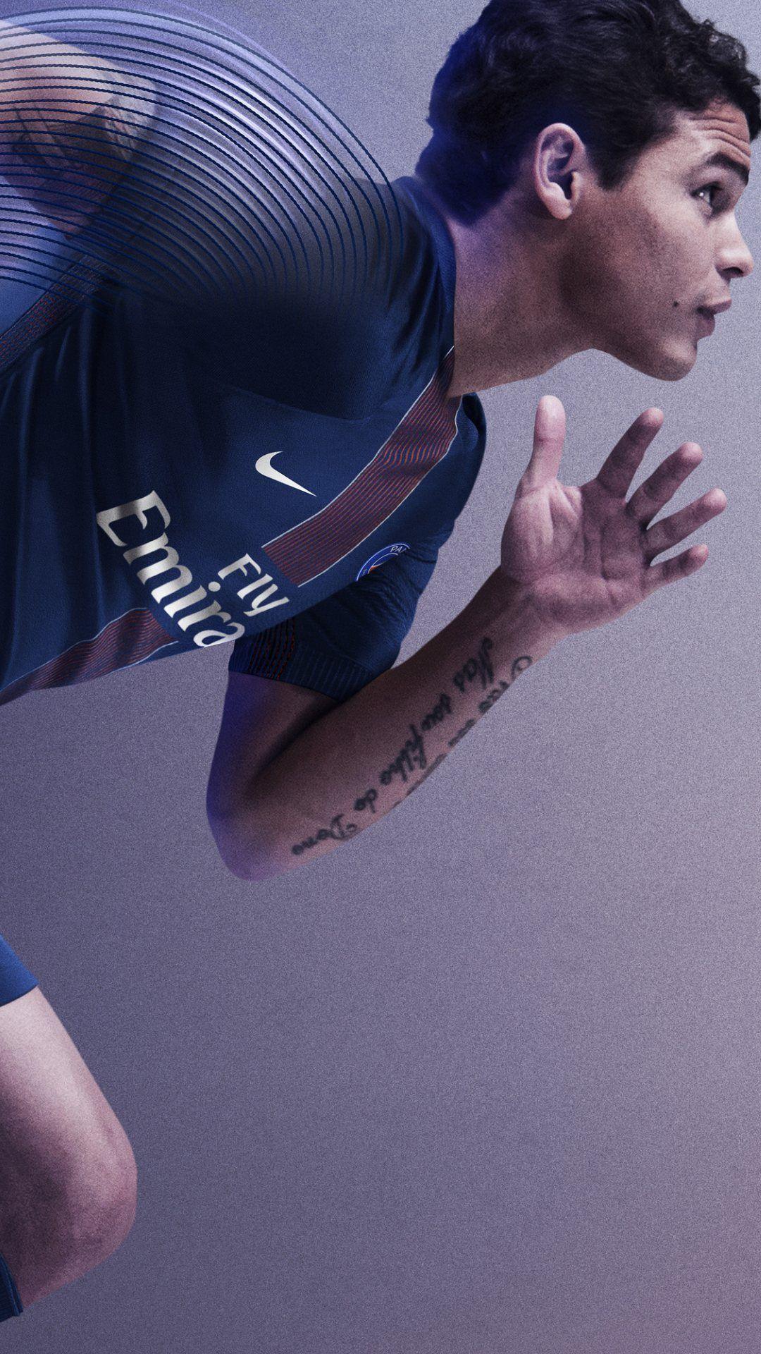 Thiago Silva Paris Saint Germain 2016 2017 Nike Home Jersey Wallpaper