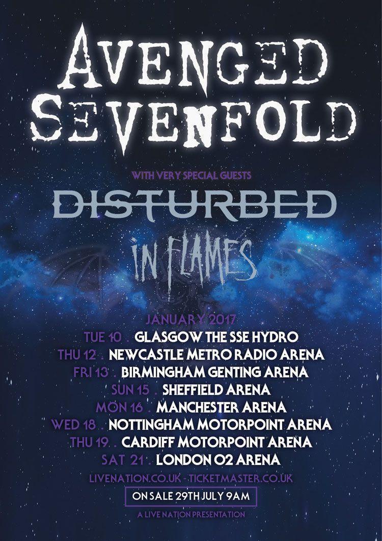 Avenged Sevenfold Announce Massive UK Arena Tour!