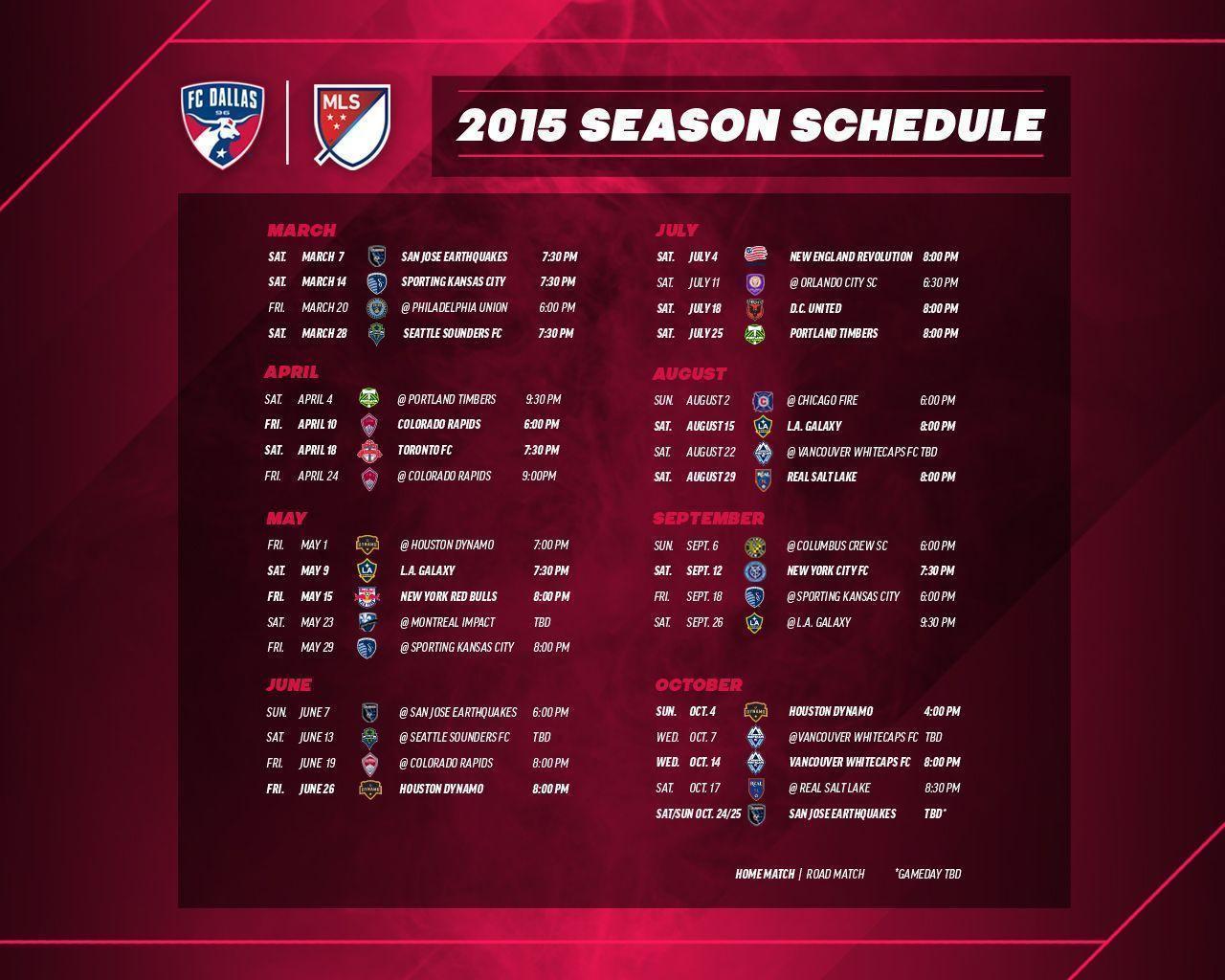 FC Dallas Schedule Wallpaper