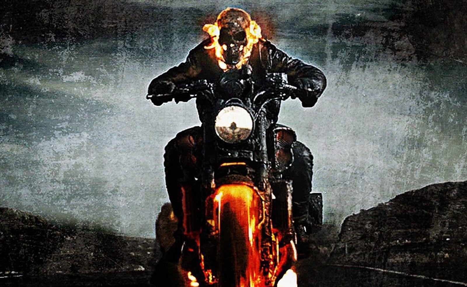 Ghost Rider movie burning poster wallpaper