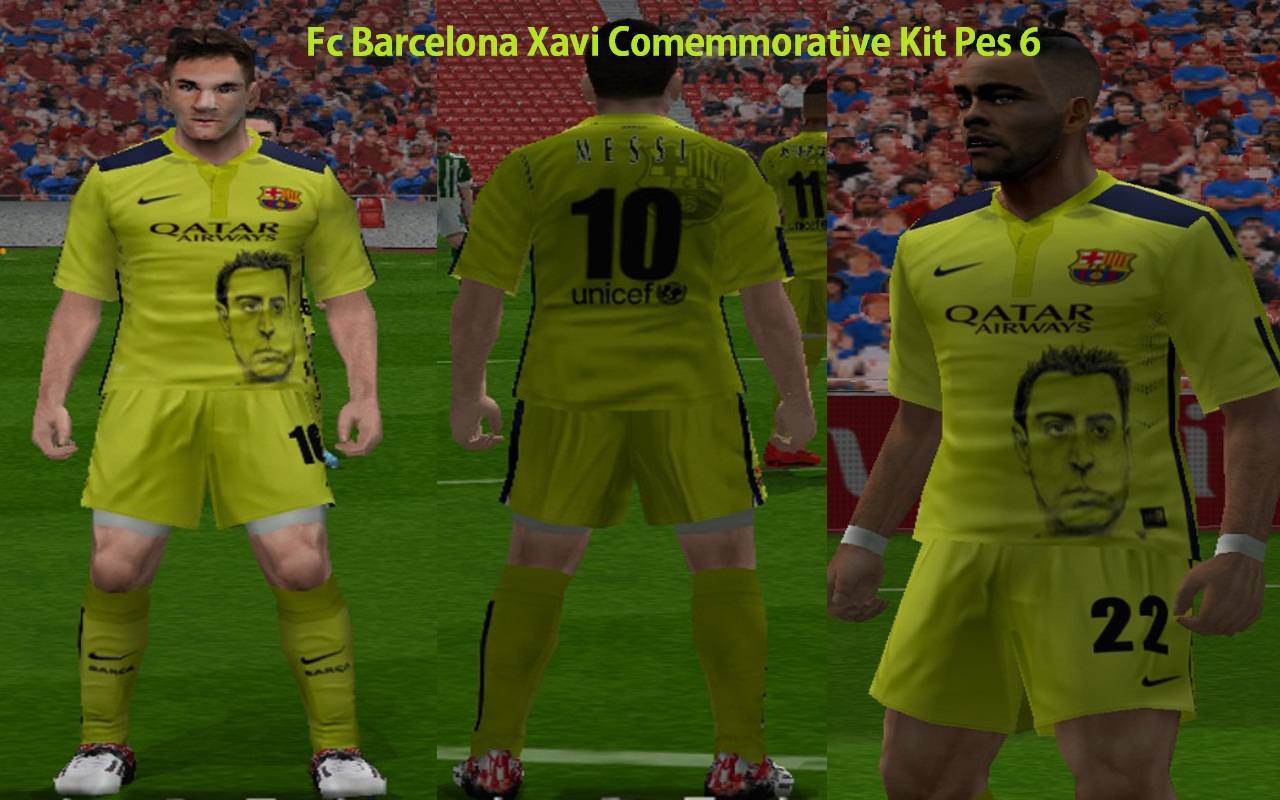 ultigamerz: FC BARCELONA XAVI COMEMMORATIVE KIT PES 6