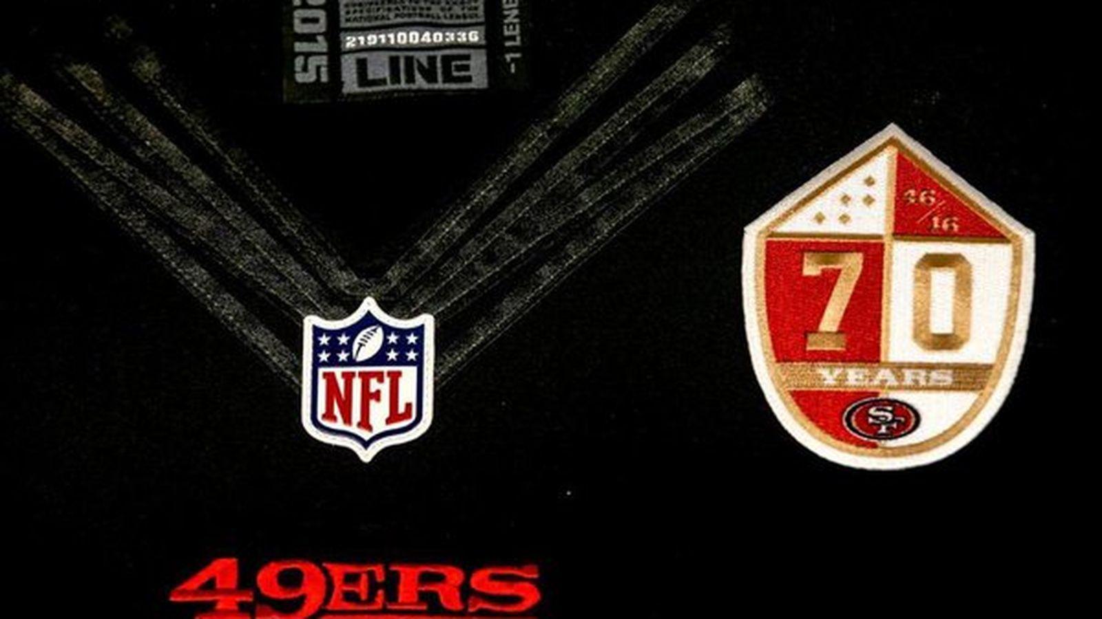 49ers to wear 70th anniversary patch, likely wear black jerseys