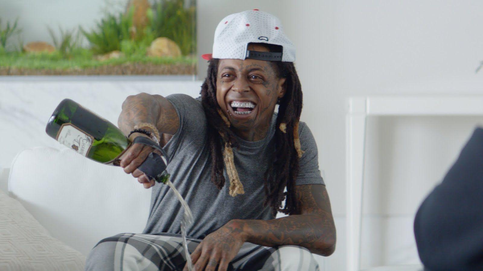 Lil Wayne and Wesley Snipes Enjoying Champagne Calls