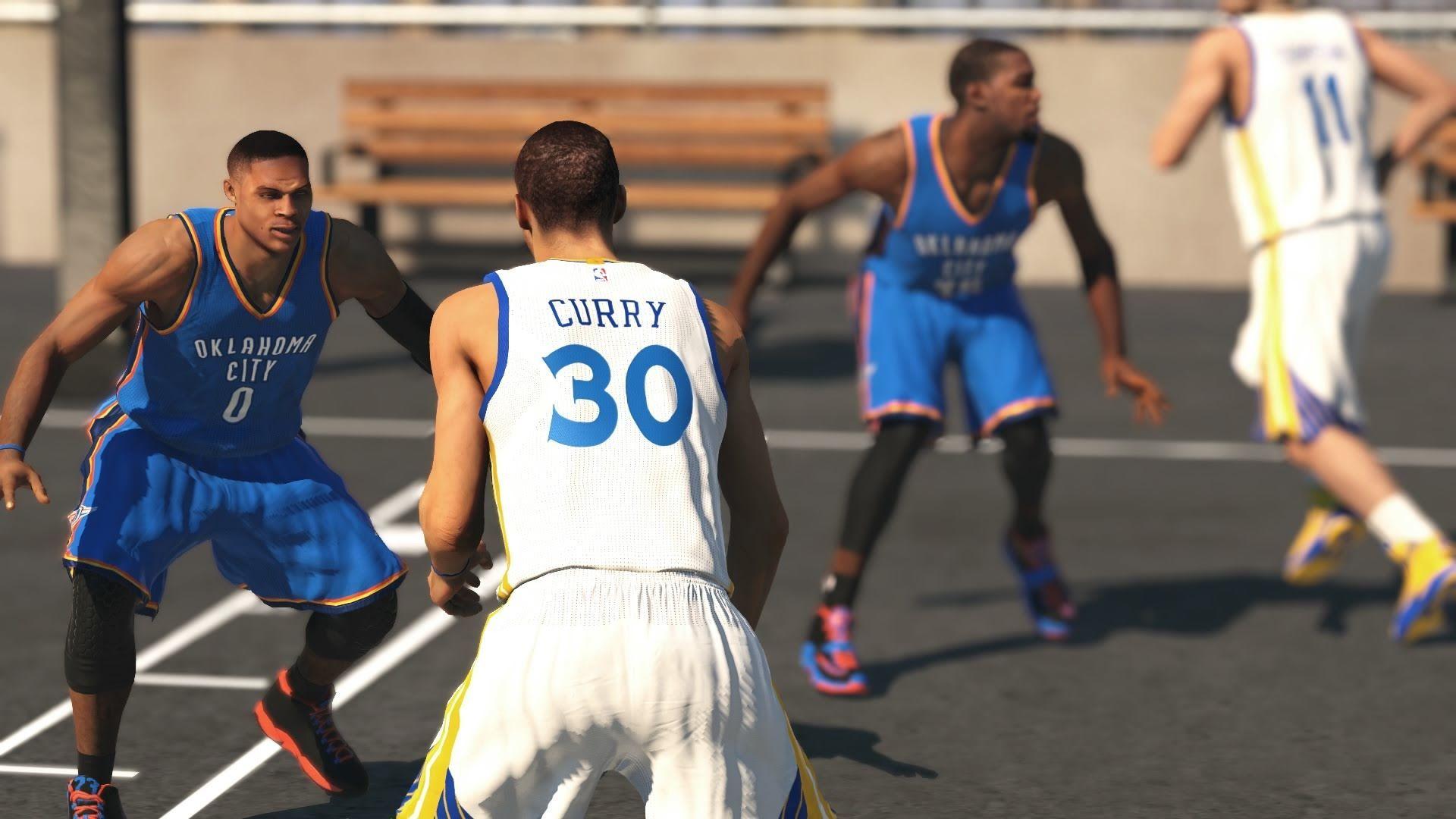 NBA 2K:Stephen Curry & Klay Thompson vs. Russell Westbrook & Kevin