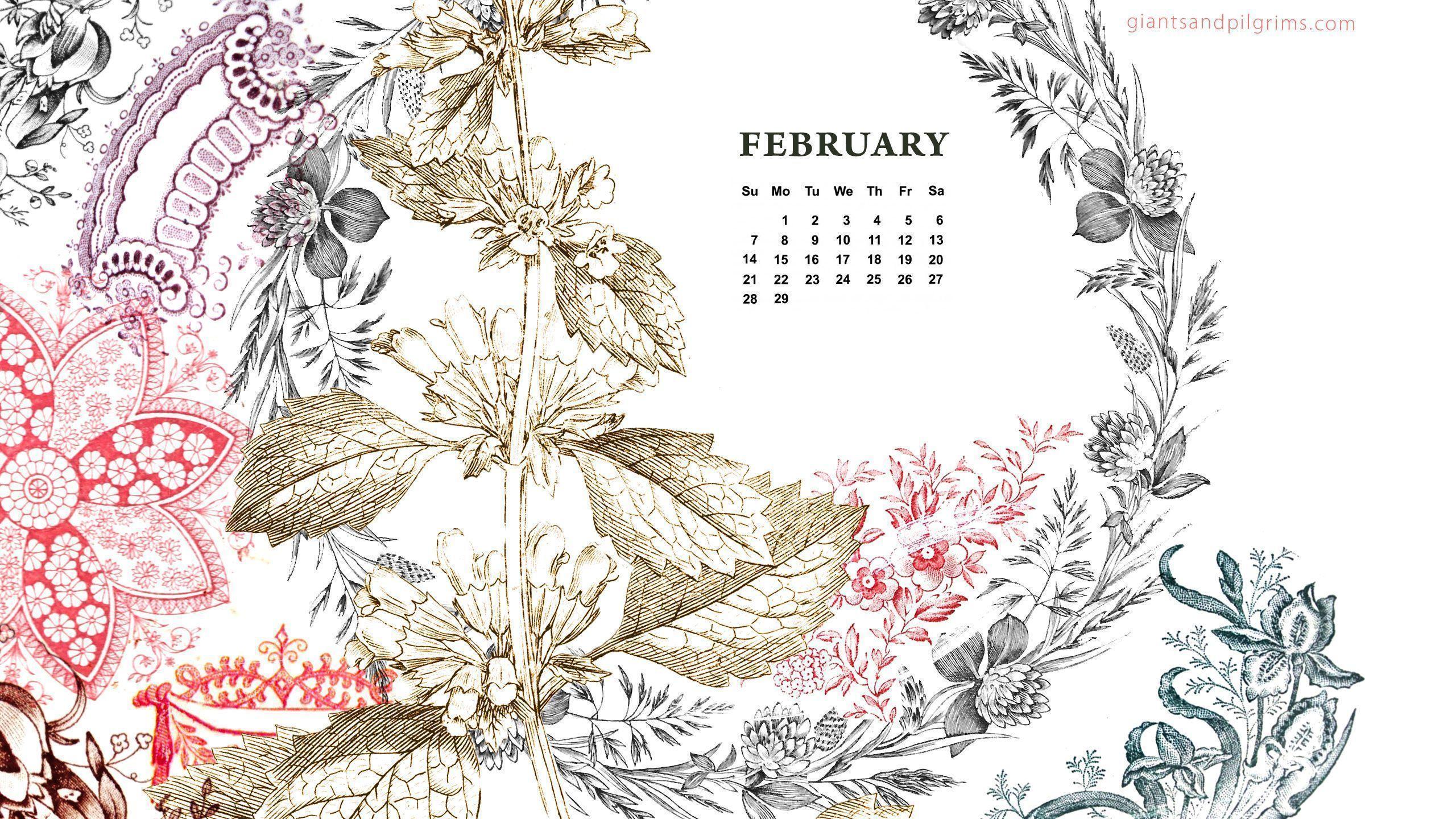 Desktop Wallpaper Calendar February 2016