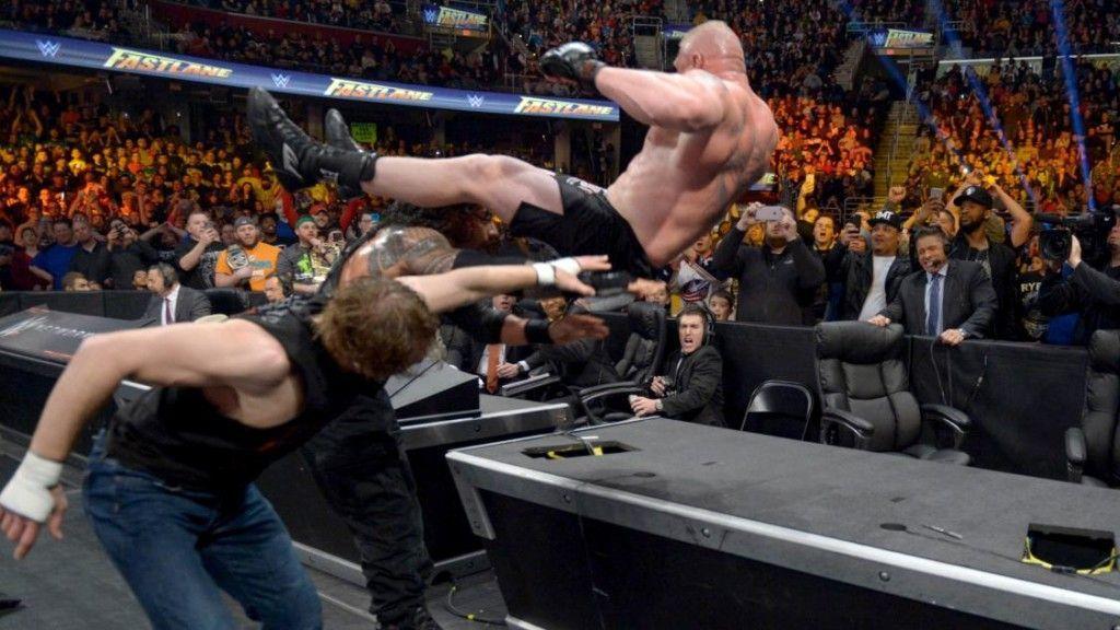 Brock Lesnar and Dean Ambrose Fastlane 2016 Result
