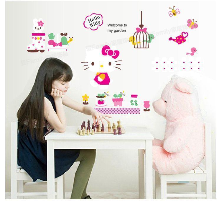 Aliexpress.com, Buy Cartoon hello kitty Wall Stickers Girls Home