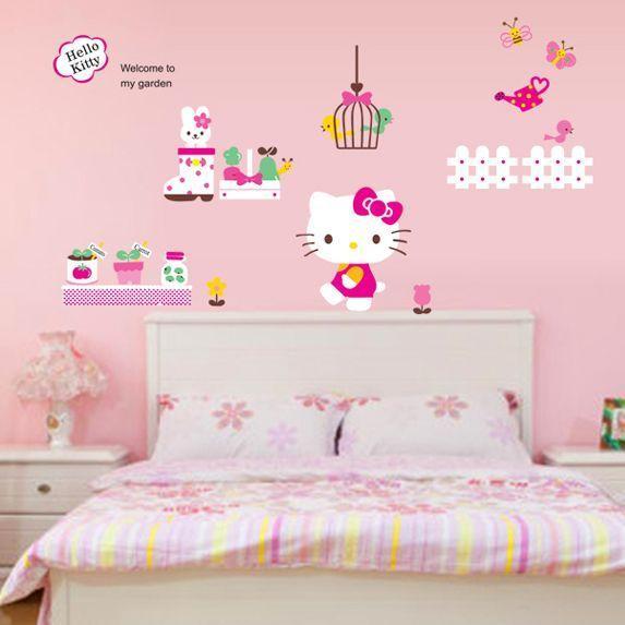 Aliexpress.com, Buy Cartoon hello kitty Wall Stickers Girls Home